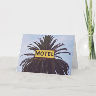 CARTÃO DE FESTIVIDADES PLACAS GREETING DO MOTEL FLORIDA RETRO