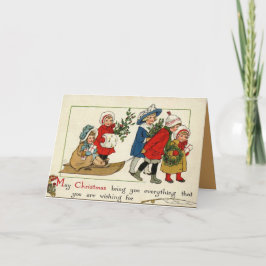 Cartão De Festividades Placas natais vintages