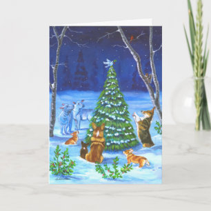Cartão De Festividades Placas Pembroke Welsh Corgi