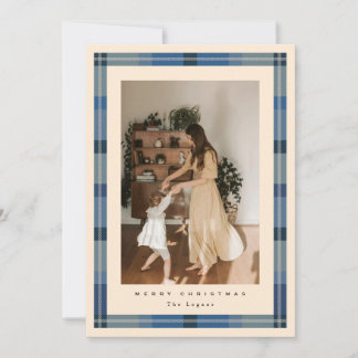 Cartão De Festividades Plaid Frame Holiday Card