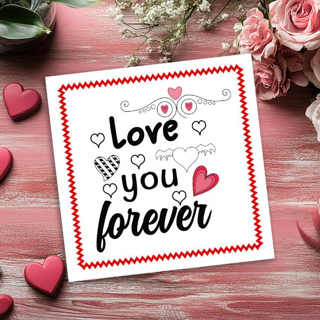 Cartão De Festividades Playful Hand Drawing Valentine Card for Husband (Playful Hand Drawing Valentine Card for Husband)