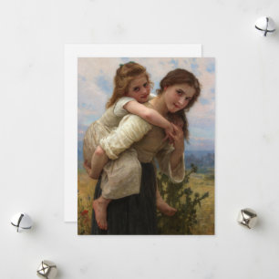 Cartão De Festividades Pleasant Burden por William Adolphe Bouguereau