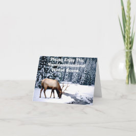 Cartão De Festividades Please Enjoy This Nondenominational Winter Scene.