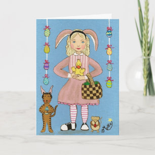 Cartão De Festividades Pnha sobre suas orelhas do coelho!