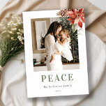 Cartão De Festividades Pobre de Poinsettia Bunch Photo Watercolor<br><div class="desc">Se precisar de mais alguma personalização,  por favor,  sinta-se à vontade para me enviar uma mensagem em yellowfebstudio@gmail.com.</div>