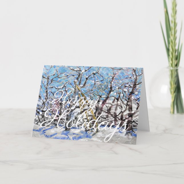 Cartão De Festividades Poda de Maçã de inverno #140301 (Frente)