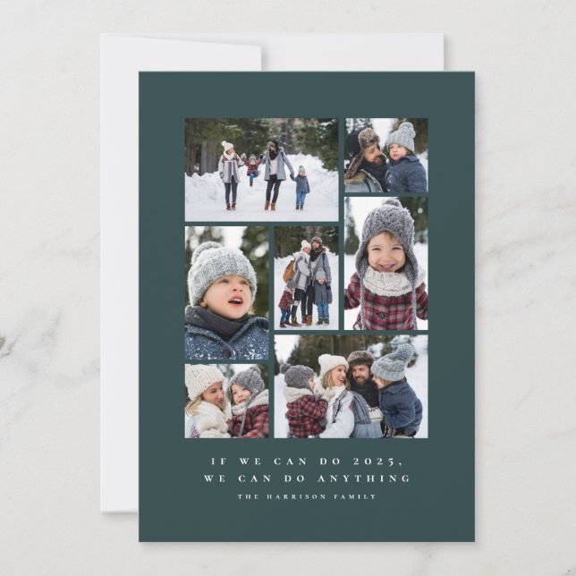 Cartão De Festividades Podemos fazer qualquer colagem de fotos inspirador (Frente)