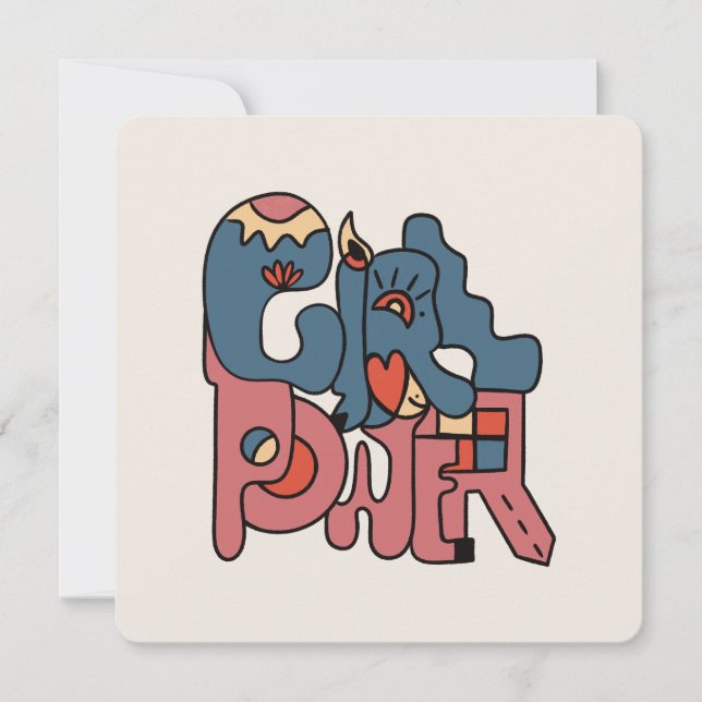 Cartão De Festividades Poder da Menina (Frente)