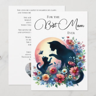 Cartão De Festividades Poema do Dia das Mães, Melhor Mãe De Todos Os temp