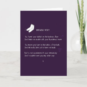Cartão De Festividades Poema Engraçado de Aniversário para Ele ou Ela