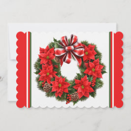 Cartão De Festividades Poinsettia Adicionar Assinatura & Saudação