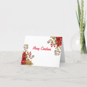 Cartão De Festividades Poinsettia de Natal