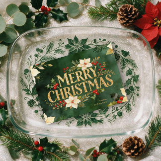 Cartão De Festividades Poinsettia Floral de Inverno Acento de Natal TMF26