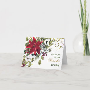 Cartão De Festividades Poinsettia, Natal de dezembro