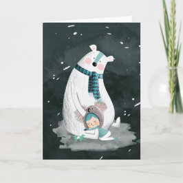 Cartão De Festividades Polar Bear Hug