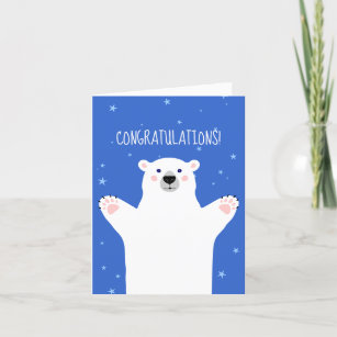 Cartão De Festividades Polar Bear New Baby Congratulations Cards