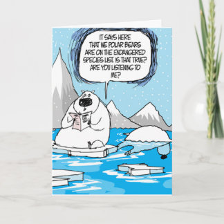 Cartão De Festividades Polar Bears Extinct Christmas Card