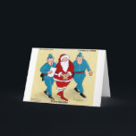 Cartão De Festividades Police Navidad Funny Christmas Santa Gifts & Cards<br><div class="desc">You are viewing a tee, cap, mug, card, or other gift or collectible by Google’s #1 ranked Londons Times Cartoons designed by Rick London. This item features the award-winning cartoon “Police Navidad”. We offer lightening fast worldwide shipping, and if you happen to live in the continental U.S. free shipping on...</div>