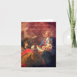 Cartão De Festividades Polish/English Christmas Card - Adoration