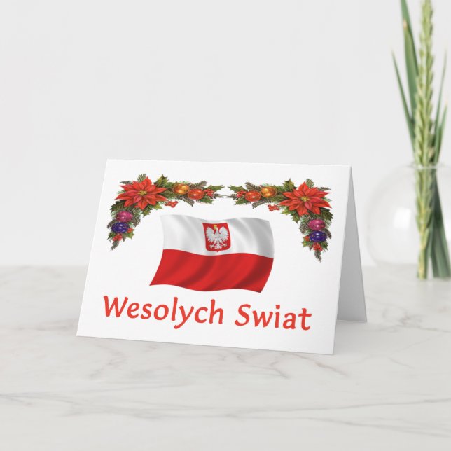 Cartão De Festividades Polish Wesolych Swiat (Frente)