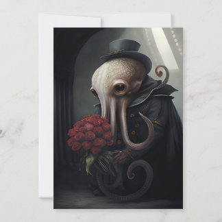 Cartão De Festividades Polvo Gótico de Cartola