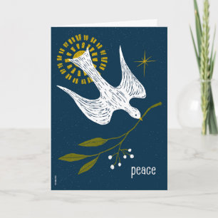 Cartão De Festividades Pomba da Paz das Férias de Inverno