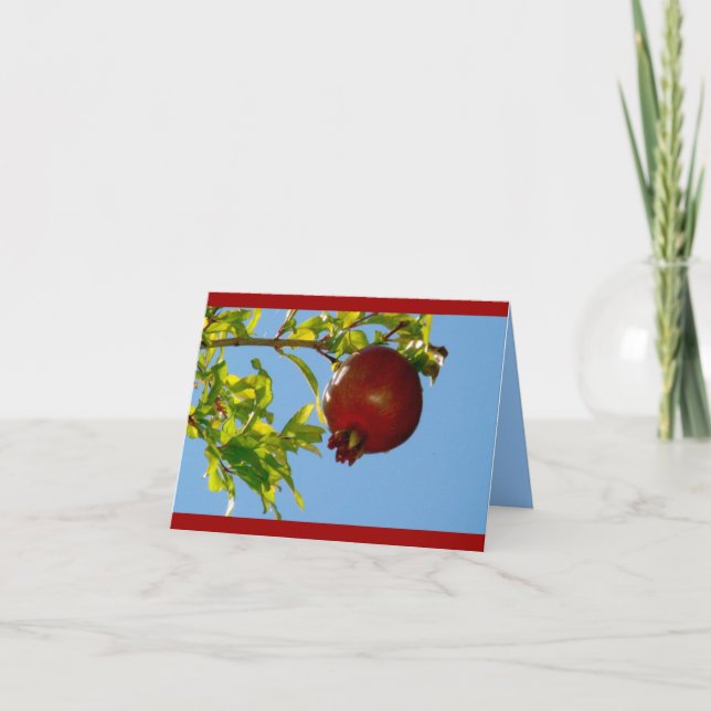 Cartão De Festividades Pomegranate Rosh Hashanah Card (Frente)