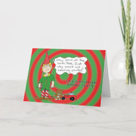Cartão De Festividades Pondering Elf