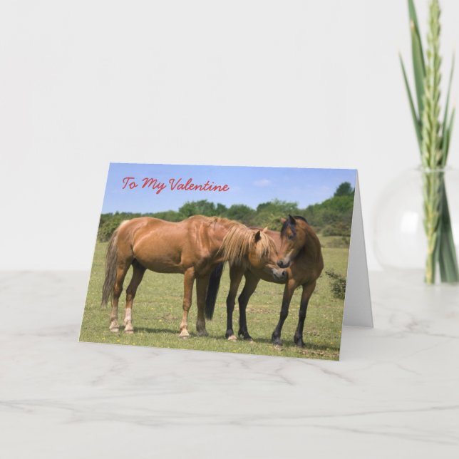 Cartão De Festividades Ponies in Love Card - Namorados (Frente)