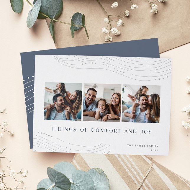 Cartão De Festividades Pontas de inverno | 3 Colagem de Fotografias (Criador carregado)