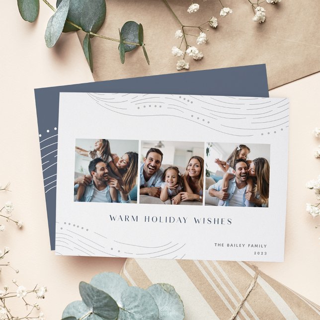 Cartão De Festividades Pontas de inverno | 3 Colagem de Fotografias (Criador carregado)