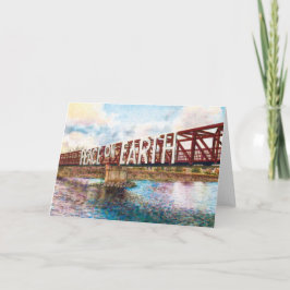 Cartão De Festividades Ponte da Paz na Terra