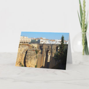 Cartão De Festividades Ponte em Ronda na Espanha