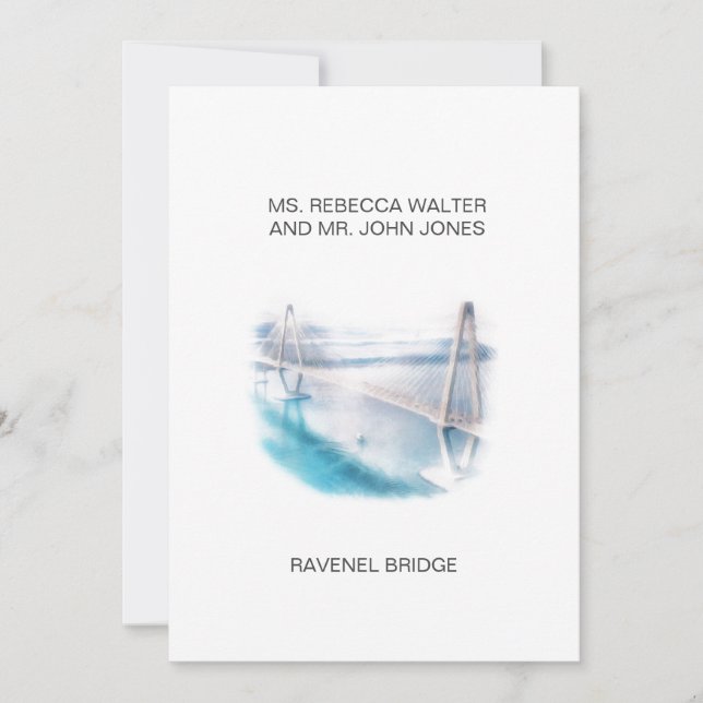 Cartão De Festividades Ponte Ravenel - Charleston (Frente)