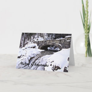 Cartão De Festividades Ponte Snowy