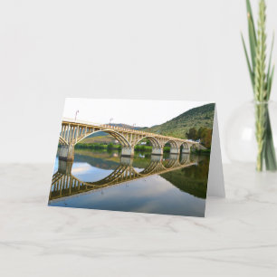 Cartão De Festividades Ponte sobre o rio Douro
