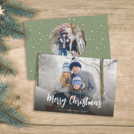 Cartão De Festividades Ponto Verde Mínimo Natal Simples Festivo 2 Foto