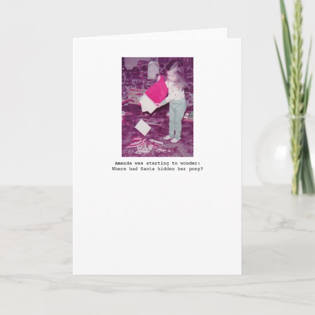 Cartão De Festividades Pony Holiday Greeting Card (Frente)