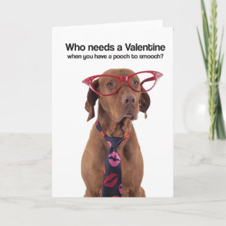 Cartão De Festividades Pooch to Smooch (Vizsla) Greeting Card