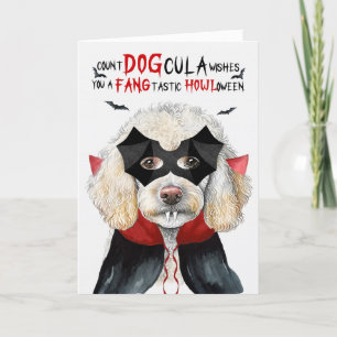 Cartão De Festividades Poodô Branco Cão Engraçado Contagem Funny DOGula H