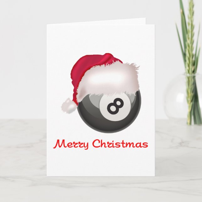 Cartão De Festividades PoolChick Merry Christmas Santaball (Frente)