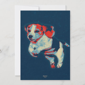 Cartão De Festividades Pop Art Dog | Beagle Feliz