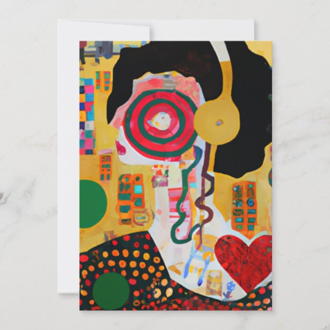 Cartão De Festividades Pop Music (Frente)