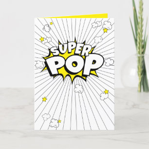Cartão De Festividades POP SUPER! Placa de Vazio Mínima, Divertida, Pipoc