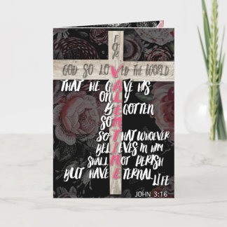 Cartão De Festividades Por Deus, Tão Amado O Mundo