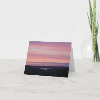 Cartão De Festividades Pôr do sol de algodão doce de pêssego no campo