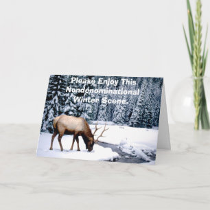 Cartão De Festividades Por Favor, Aproveite Esta Cena De Inverno Não Deno