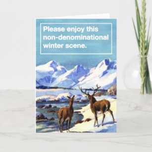 Cartão De Festividades Por Favor, Aproveite Esta Cena De Inverno Não Deno