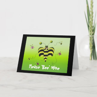 Cartão De Festividades Por favor 'Bee' meu namorado