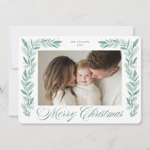 Cartão De Festividades Porte de Natal Férias Grinalda Foto Design